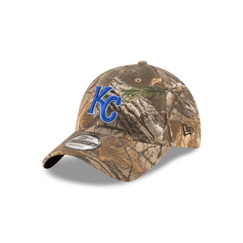 MLB Kansas City Royals Realtree 9Twenty Adjustable (LJX0712) - Brown New Era Caps